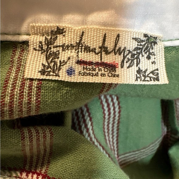 Intimately Free People Green and Pink Plaid Tunic - Picture 2 of 6